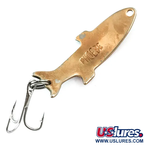 Vintage  Acme Phoebe, 1/8oz Golden Fire Tiger fishing spoon #5526
