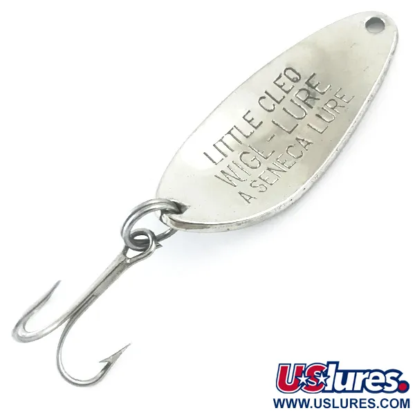 Vintage  Seneca Little Cleo, 1/4oz Nickel / Gold fishing spoon #5528