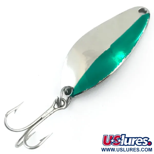 Vintage  Seneca Little Cleo, 1/4oz Nickel / Gold fishing spoon #5528