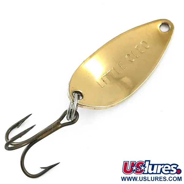Vintage  Seneca Little Cleo, 1/8oz Gold / Red fishing spoon #5539
