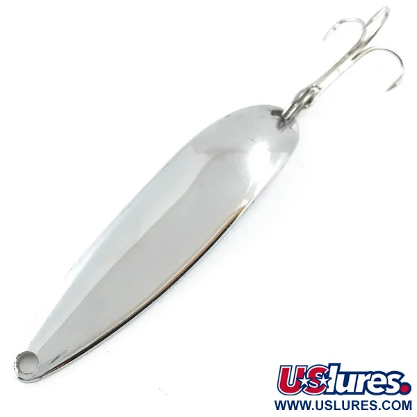 Vintage  Luhr Jensen Krocodile Die #4, 1/2oz Nickel fishing spoon #5547