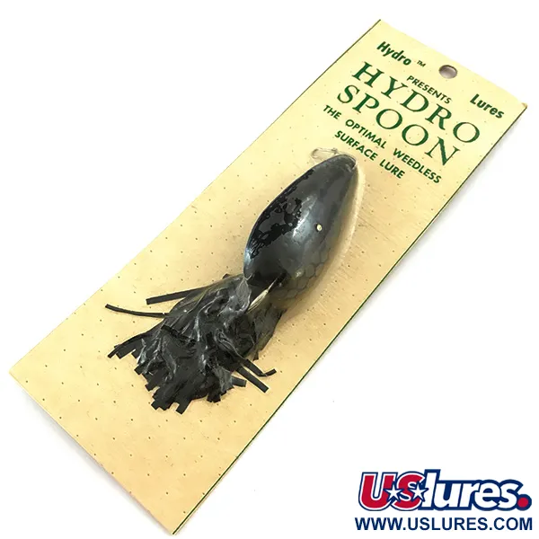  Hydro Lures Weedless Hydro Spoon, 1/2oz Gray Metallic / Black fishing lure #5550