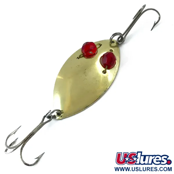 Vintage  Hofschneider Red Eye Junior, 1/2oz Gold / Red fishing spoon #5566