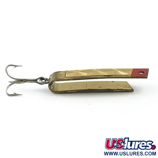 Vintage  Luhr Jensen Super-Duper 501, 3/32oz Gold fishing spoon #5570