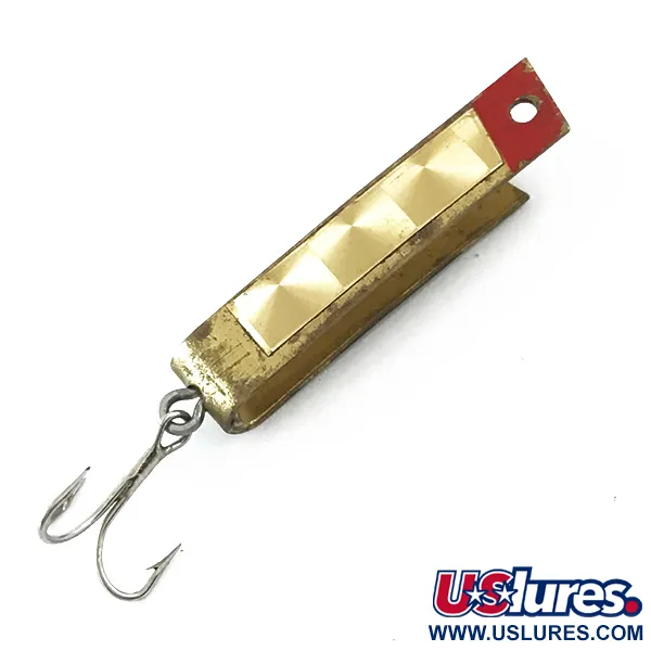 Vintage  Luhr Jensen Super-Duper 501, 3/32oz Gold fishing spoon #5570