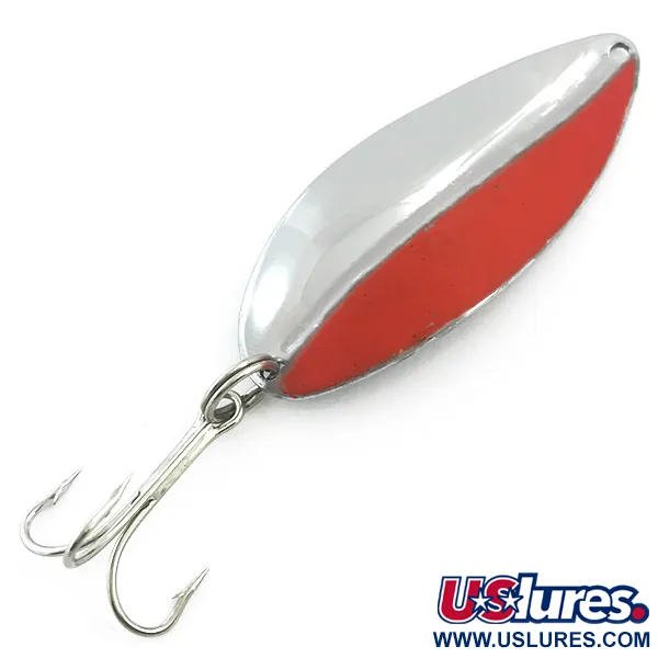 Vintage  TODDCO Main liner , 3/4oz Nickel / Orange fishing spoon #5574