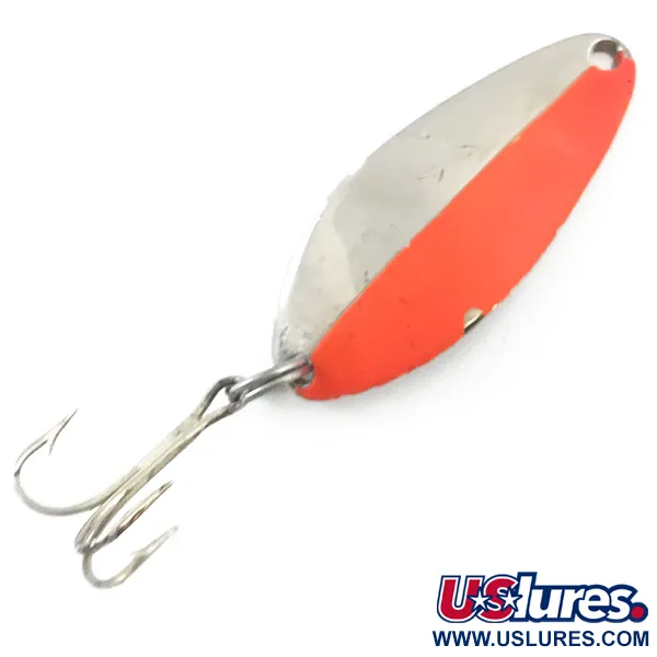 Vintage  Seneca Little Cleo, 1/4oz Nickel / Orange fishing spoon #5583
