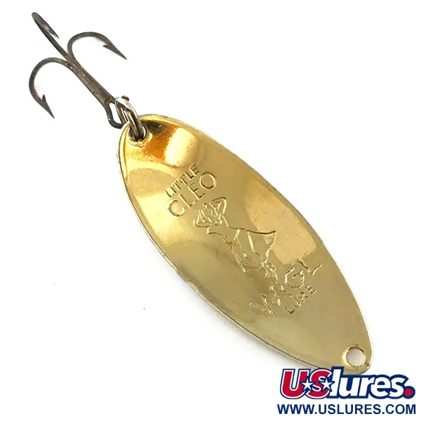 Vintage  Seneca Little Cleo (Hula Girl), 1/2oz Gold fishing spoon #5584