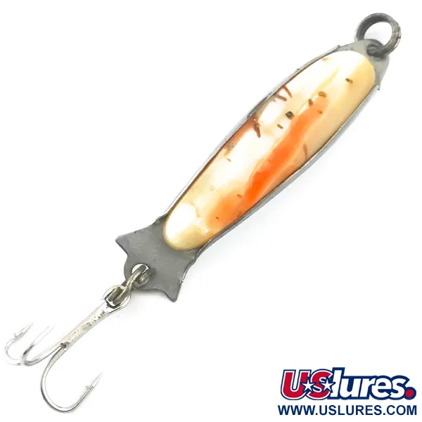 Vintage  Salm The Killer Red Abalone Pearl Minnow, 1/8oz Silver / Pearl fishing spoon #5591
