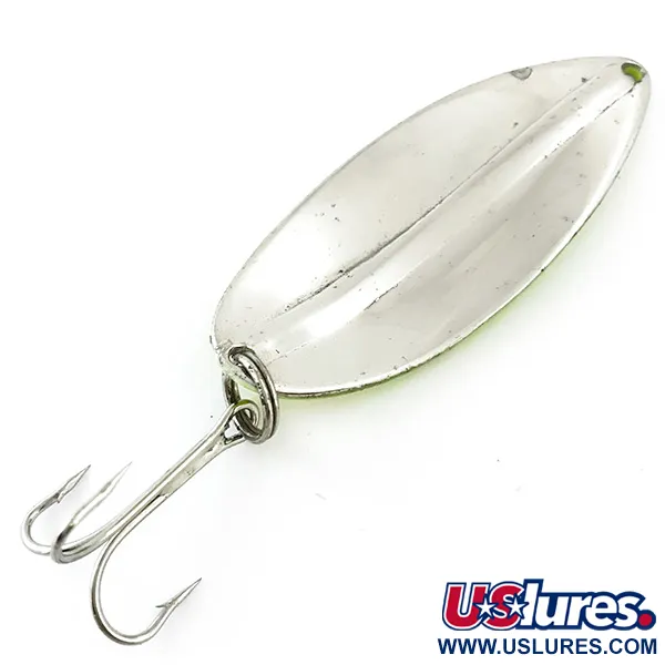 Vintage  TODDCO Main liner UV, 3/4oz Yellow / Nickel fishing spoon #5595
