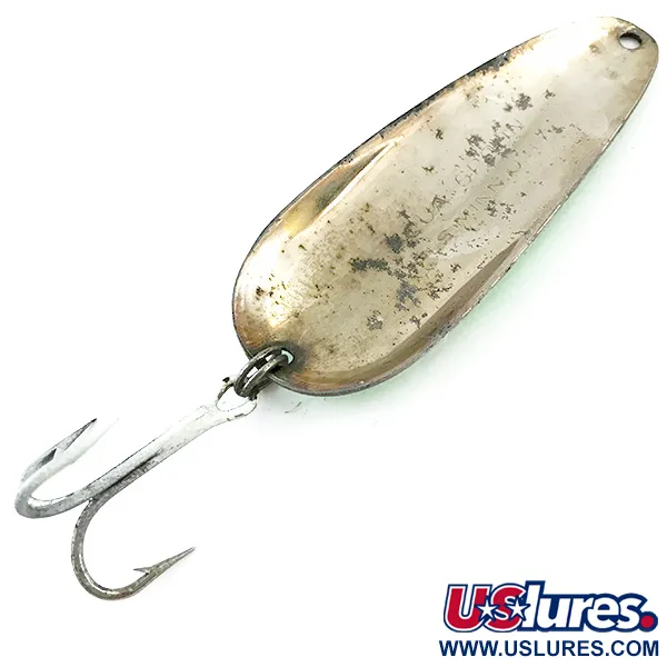 Vintage  Nebco Aqua Spoon UV, 3/5oz Green / Nickel fishing spoon #5597