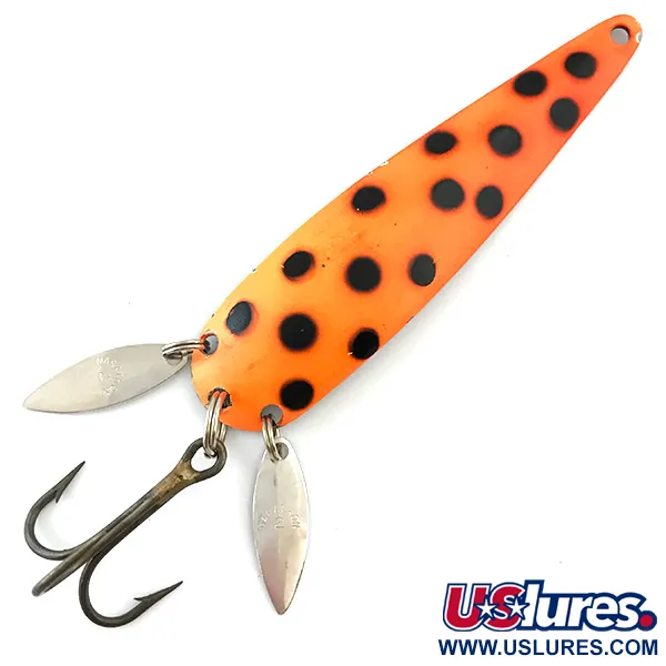 Vintage   Marathon UV, 3/5oz Red / Black / Nickel fishing spoon #5600