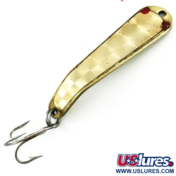 Vintage  Luhr Jensen Hus-lure, 1/4oz Gold fishing spoon #5620