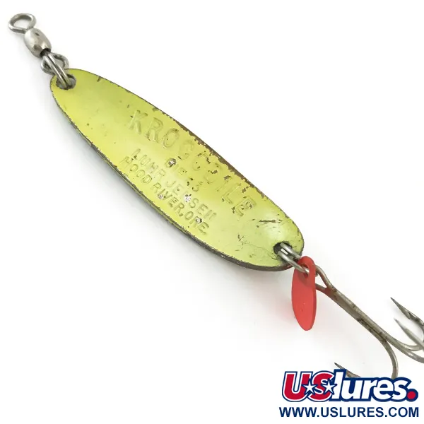 Vintage  Luhr Jensen Krocodile Die #3, 1/2oz USA fishing spoon #5622