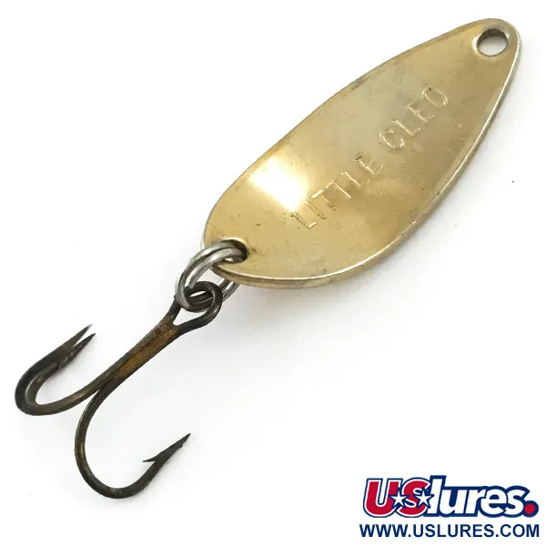 Vintage  Seneca Little Cleo UV, 1/8oz Gold / Orange fishing spoon #5627