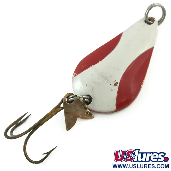 Vintage  Acme K.O. Wobbler, 1/2oz Red / White / Gold fishing spoon #5628
