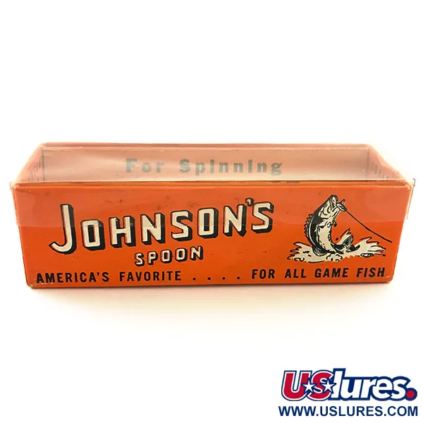   Vintage Weedless Johnson Silver Minnow 1960s, 1/3oz Gold  fishing spoon #5632