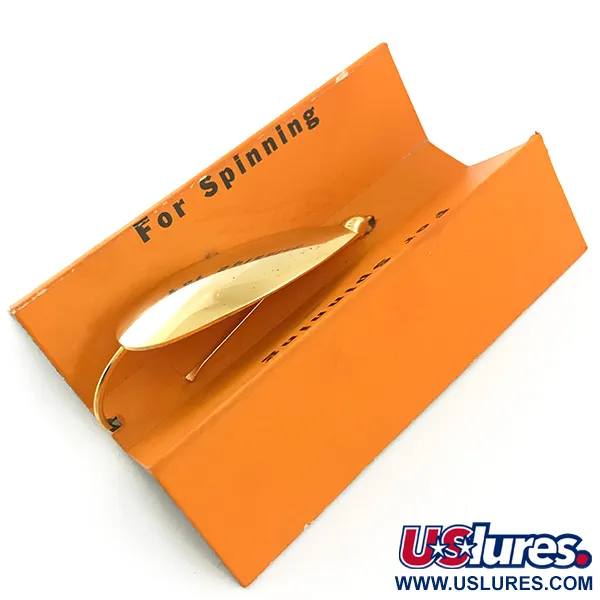   Vintage Weedless Johnson Silver Minnow 1960s, 1/3oz Gold  fishing spoon #5632