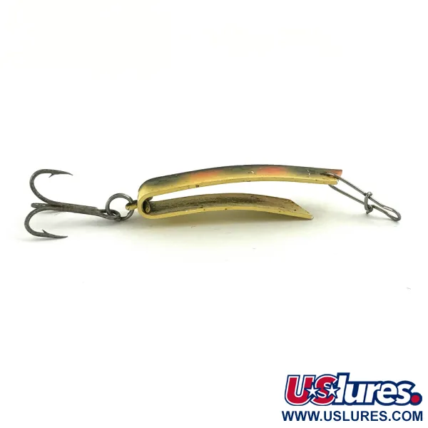 Vintage  Luhr Jensen Super-Duper 506, 1/4oz Yellow / Black / Red fishing spoon #5634