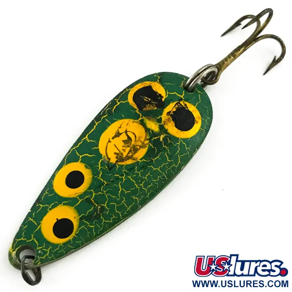 Vintage  Eppinger Dardevle Spinnie, 1/3oz Frog fishing spoon #5637