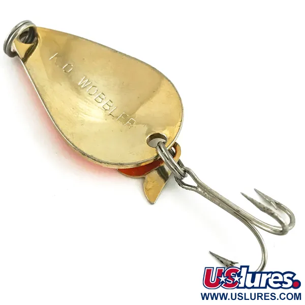 Vintage  Acme K.O. Wobbler, 1/4oz Orange / Gold fishing spoon #5638