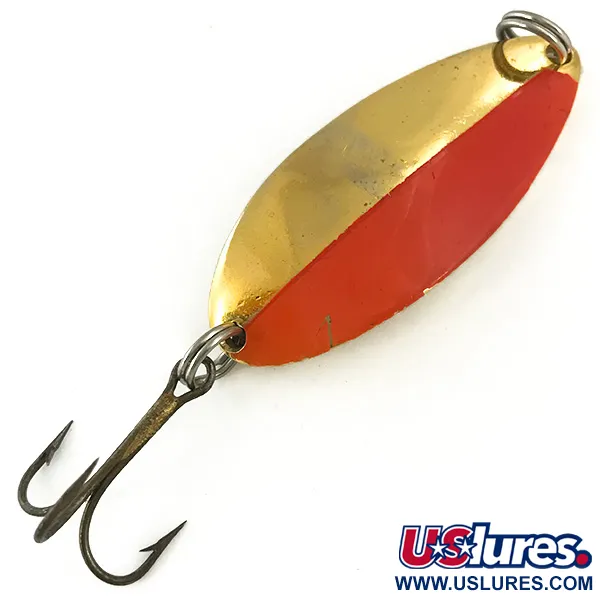 Vintage  Seneca Little Cleo (Hula Girl), 2/3oz Orange / Gold fishing spoon #5650