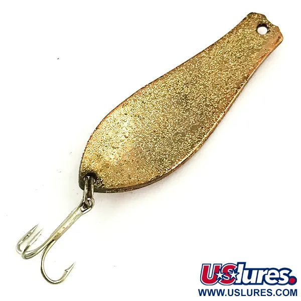 Vintage  Prescott Spinner Little Doctor 255, 1/4oz Red Glitter / Golden Glitter fishing spoon #5655