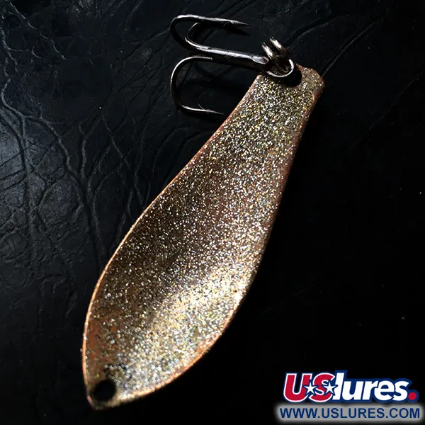 Vintage  Prescott Spinner Little Doctor 255, 1/4oz Red Glitter / Golden Glitter fishing spoon #5655