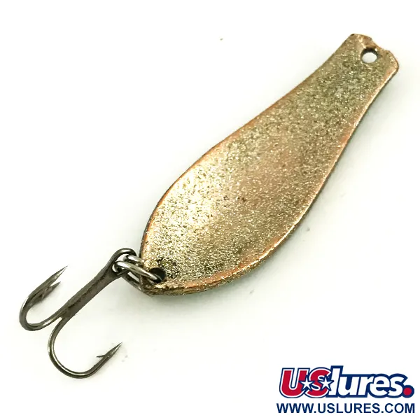 Vintage  Prescott Spinner Little Doctor 255, 1/4oz Green Glitter / Golden Glitter fishing spoon #5656