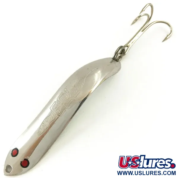 Vintage   Thomas EEL, 1/3oz Nickel / Red fishing spoon #5657