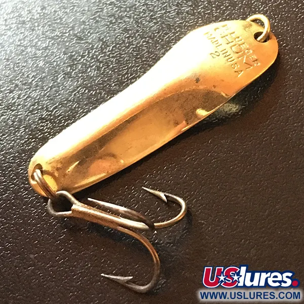 Vintage  Pflueger  Chum Pflueger, 1/4oz Gold fishing spoon #5659