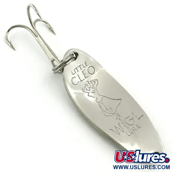 Vintage  Seneca Little Cleo (Hula Girl), 1/3oz Nickel fishing spoon #5662