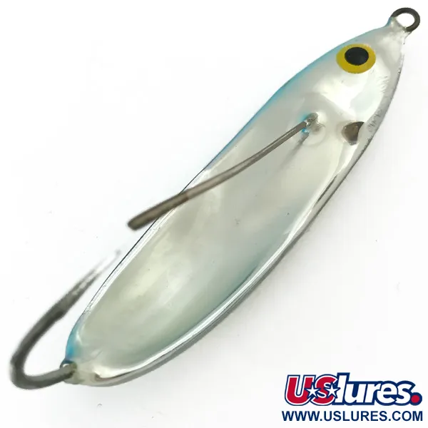 Vintage   Weedless Rapala Minnow Spoon, 1/3oz Light Blue Metallic fishing spoon #5665