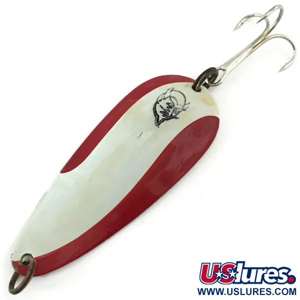 Vintage  Eppinger Dardevle Dardevlet , 3/4oz Red / White / Nickel fishing spoon #5667