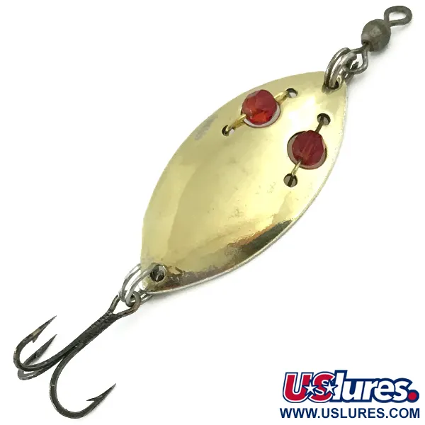 Vintage  Hofschneider RED EYE, 1/4oz Gold fishing spoon #5669