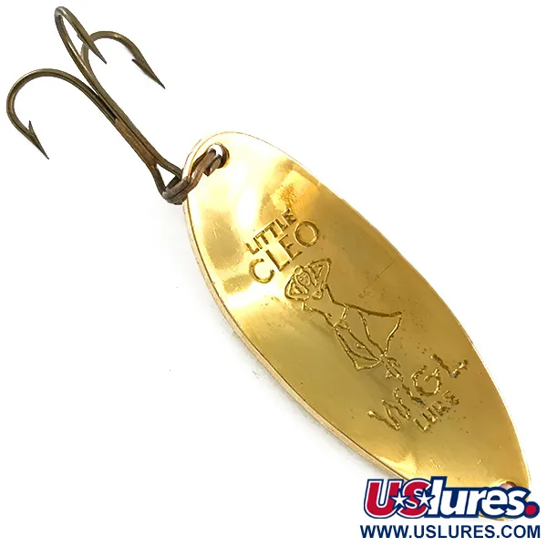 Vintage  Seneca Little Cleo (Hula Girl), 1/2oz Gold / Orange fishing spoon #5674