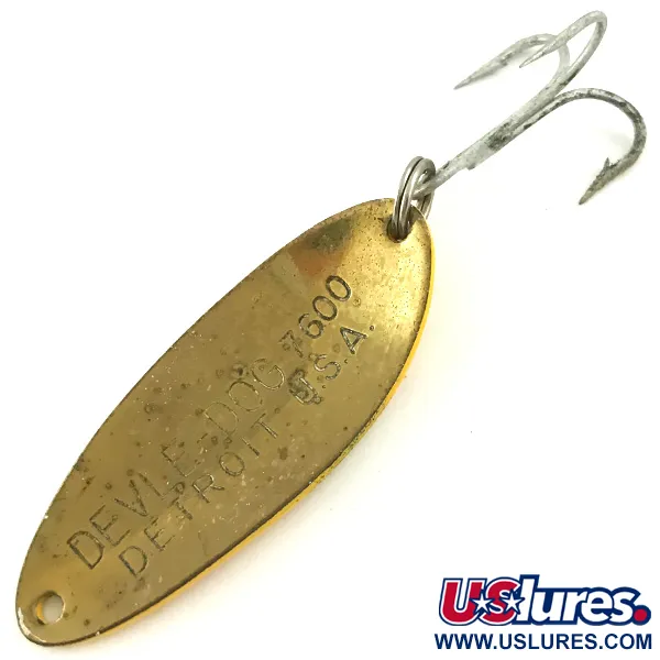 Vintage  Eppinger Dardevle Devle Dog 7600, 1/3oz Five of Diamonds fishing spoon #5678