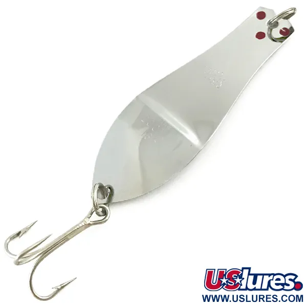 Vintage  Prescott Spinner Thin Doctor 165, 1/8oz Nickel / Red fishing spoon #5682