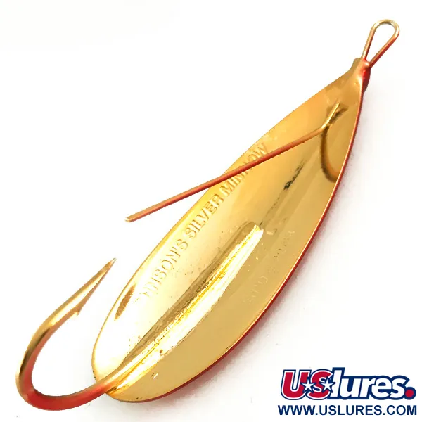   Weedless Johnson Silver Minnow, 2/5oz Golden Fish / Red fishing spoon #5687