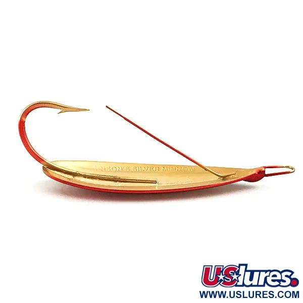   Weedless Johnson Silver Minnow, 2/5oz Golden Fish / Red fishing spoon #5687