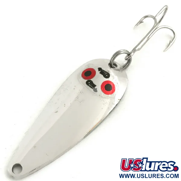 Vintage   Worth Spoon, 1/3oz Silver / Red fishing spoon #5695