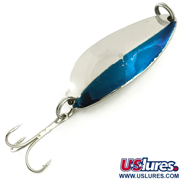 Vintage  Seneca Little Cleo (Hula Girl), 2/3oz Nickel / Blue fishing spoon #5706