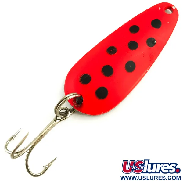 Vintage   Blue Fox Tor-P-Do UV, 1/2oz Fluorescent Pink / Black / Nickel fishing spoon #5707