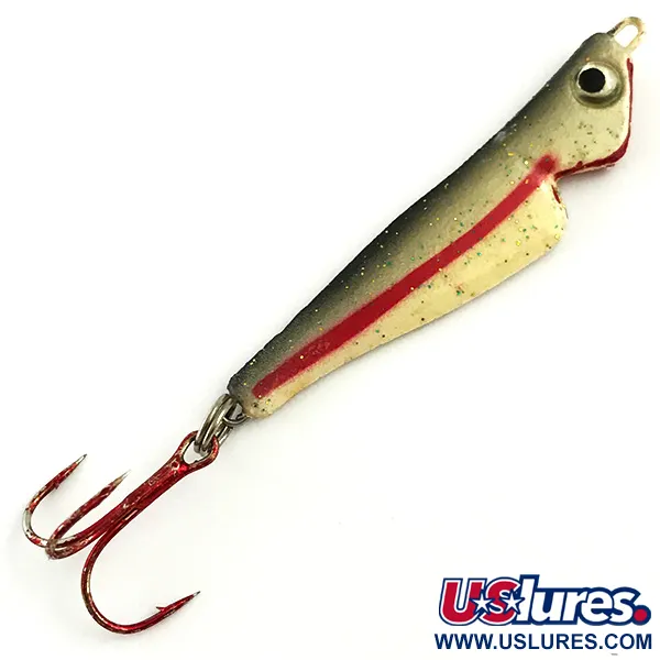 Vintage  Hildebrandt Spinners Hildebrandt Slab Master Red tail Jig Lure UV , 1/3oz  fishing spoon #5712