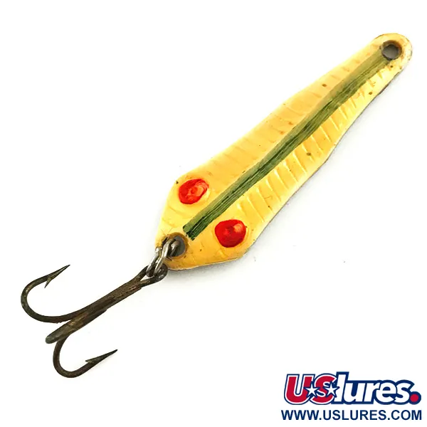 Vintage  Other Thommen Chelly, 3/16oz Yellow / Nickel fishing spoon #5717