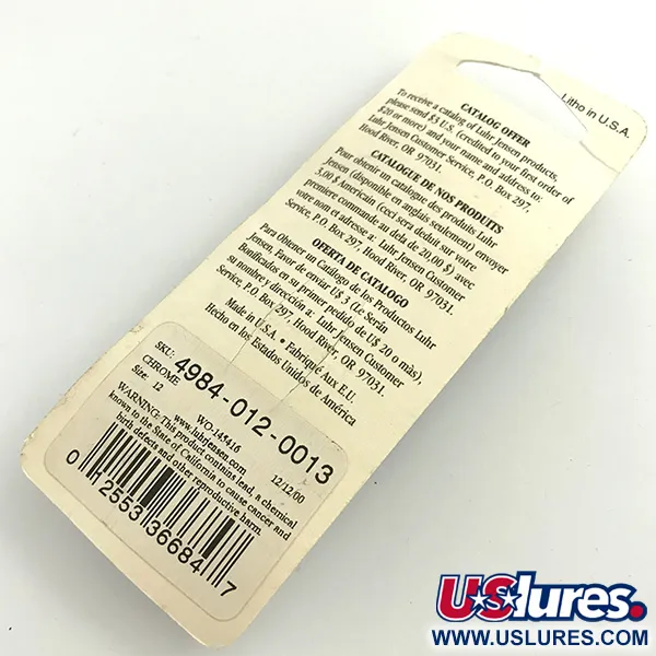  Luhr Jensen Tony Accetta Pet Spoon 12, 1/16oz Nickel fishing spoon #5741