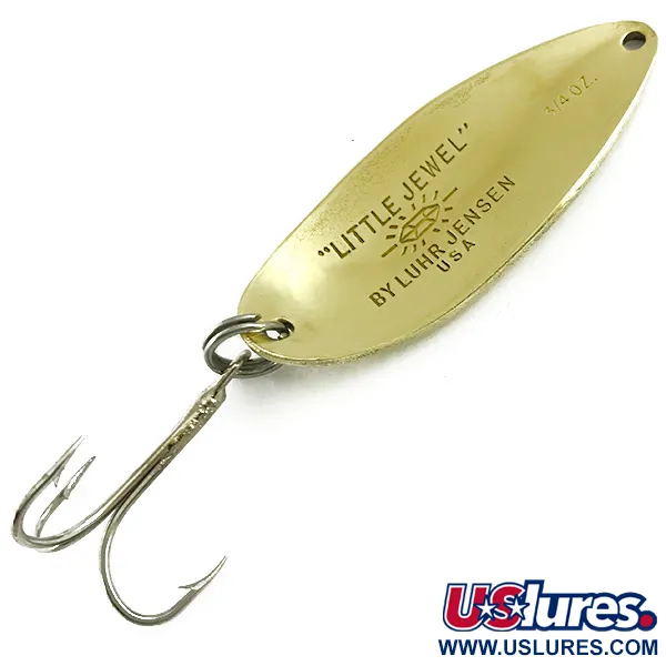Vintage  Luhr Jensen Little Jewel, 3/4oz Gold fishing spoon #5761