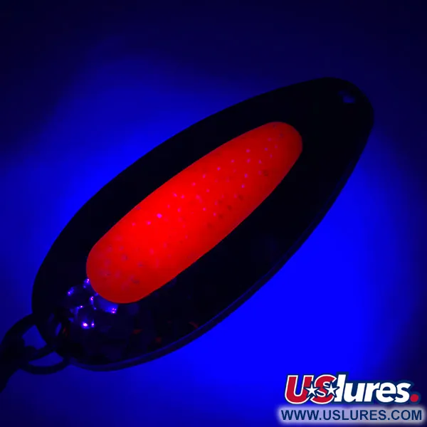 Vintage   Blue Fox Pixee UV, 3/4oz Hammered Nickel / Orange fishing spoon #5774