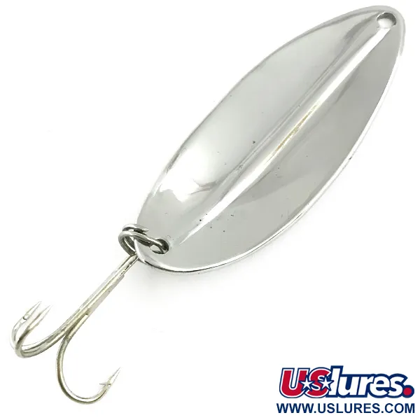 Vintage  TODDCO Main liner UV, 2/5oz Nickel / Fluorescent Green fishing spoon #5776