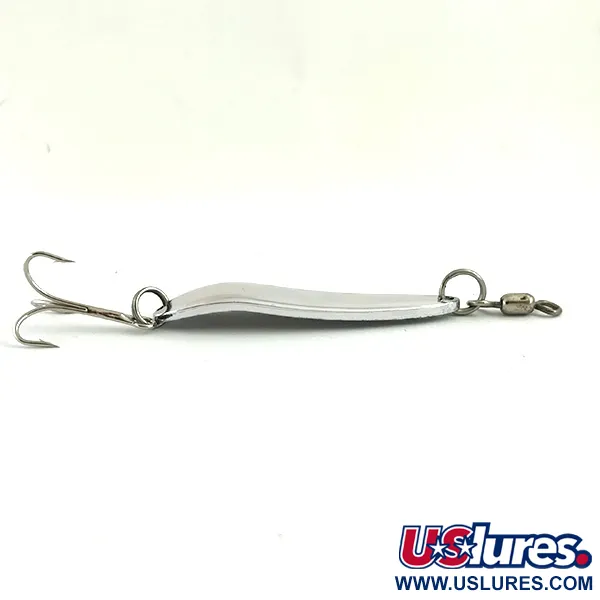Vintage  Luhr Jensen Krocodile Die #4, 2/3oz Nickel fishing spoon #5780